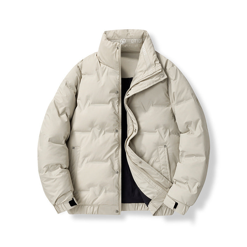 Men's short quilted jacket with high stand-up collar and thermo insulation Chichicherry