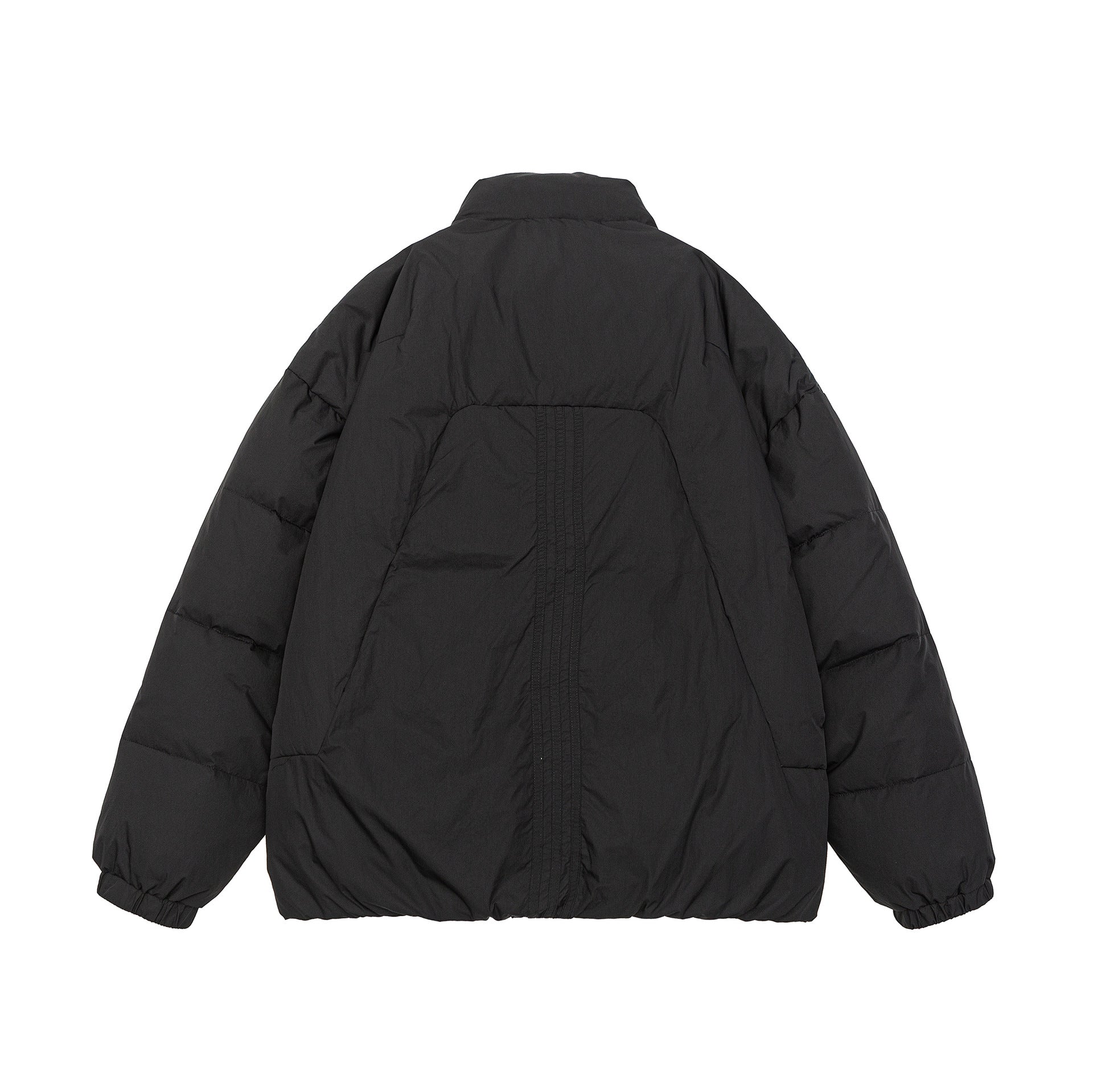 Women's Voluminous Padded Jacket with High Stand Collar and Windproof Front Flap Chichicherry