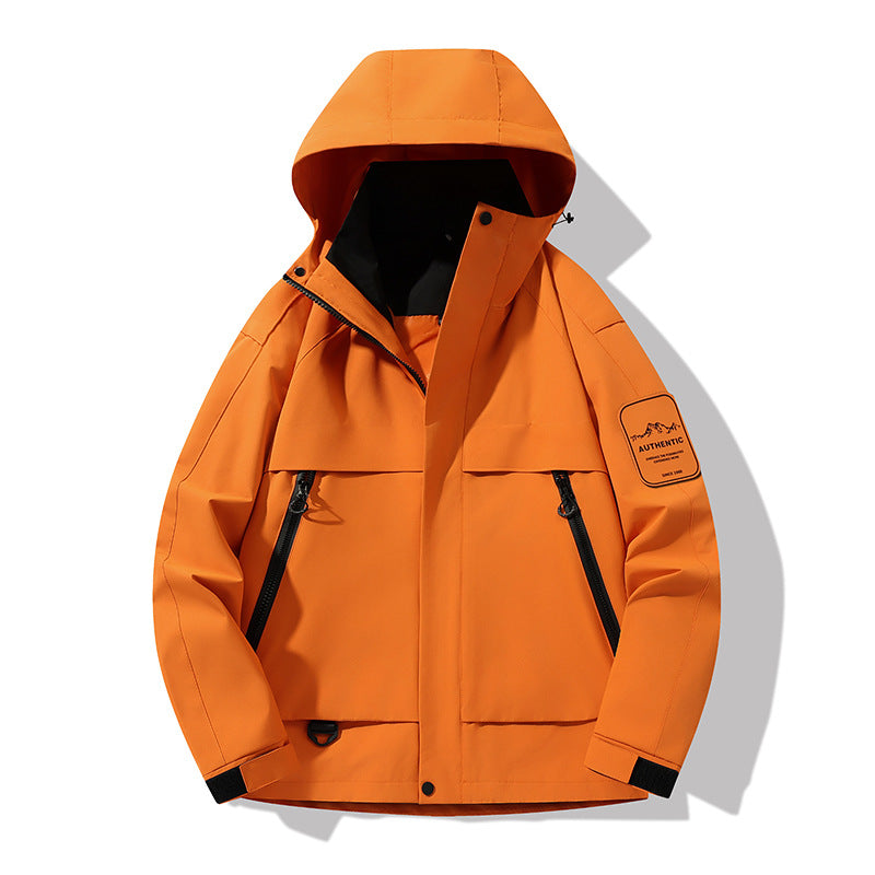 Men's multifunctional waterproof softshell rain jacket with removable fleece inner jacket Chichicherry