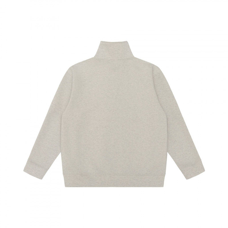 Unisex Oversize Sweatshirt with half zip, stand-up collar and kangaroo pocket Chichicherry