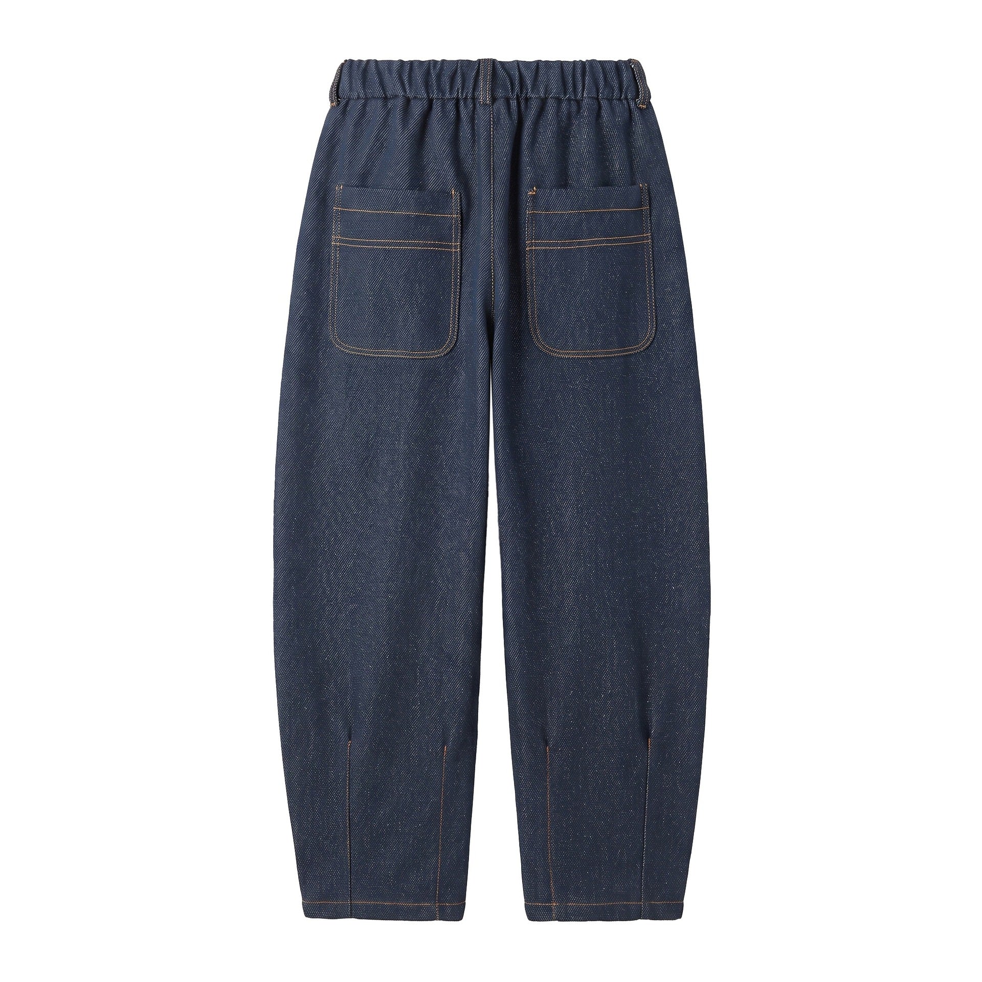 Women's High-waisted Wide Culotte Pants with Crease and Elastic Back Chichicherry