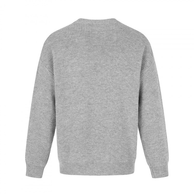 Unisex Soft Oversized Ribbed Sweater with Relaxed Fit and Tonal Texture Chichicherry
