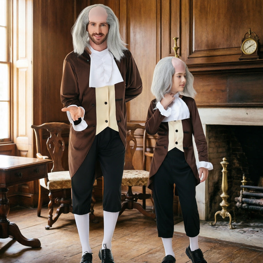 Men's historical costume with elegant tailcoat and baggy trousers Chichicherry