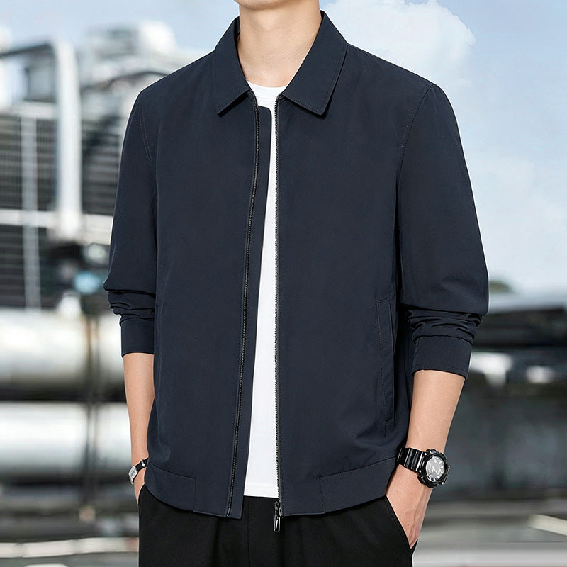 Men's Lightweight Windbreaker with Checked Lining, Full Zip and Ribbed Cuffs Chichicherry