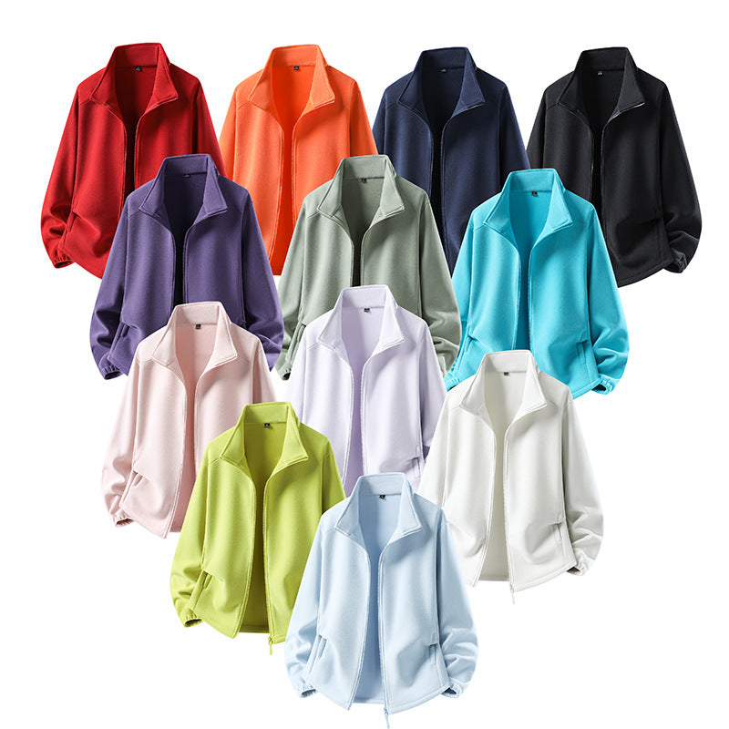 Women's fleece jacket with stand-up collar, full-length zipper, and thermal insulation Chichicherry