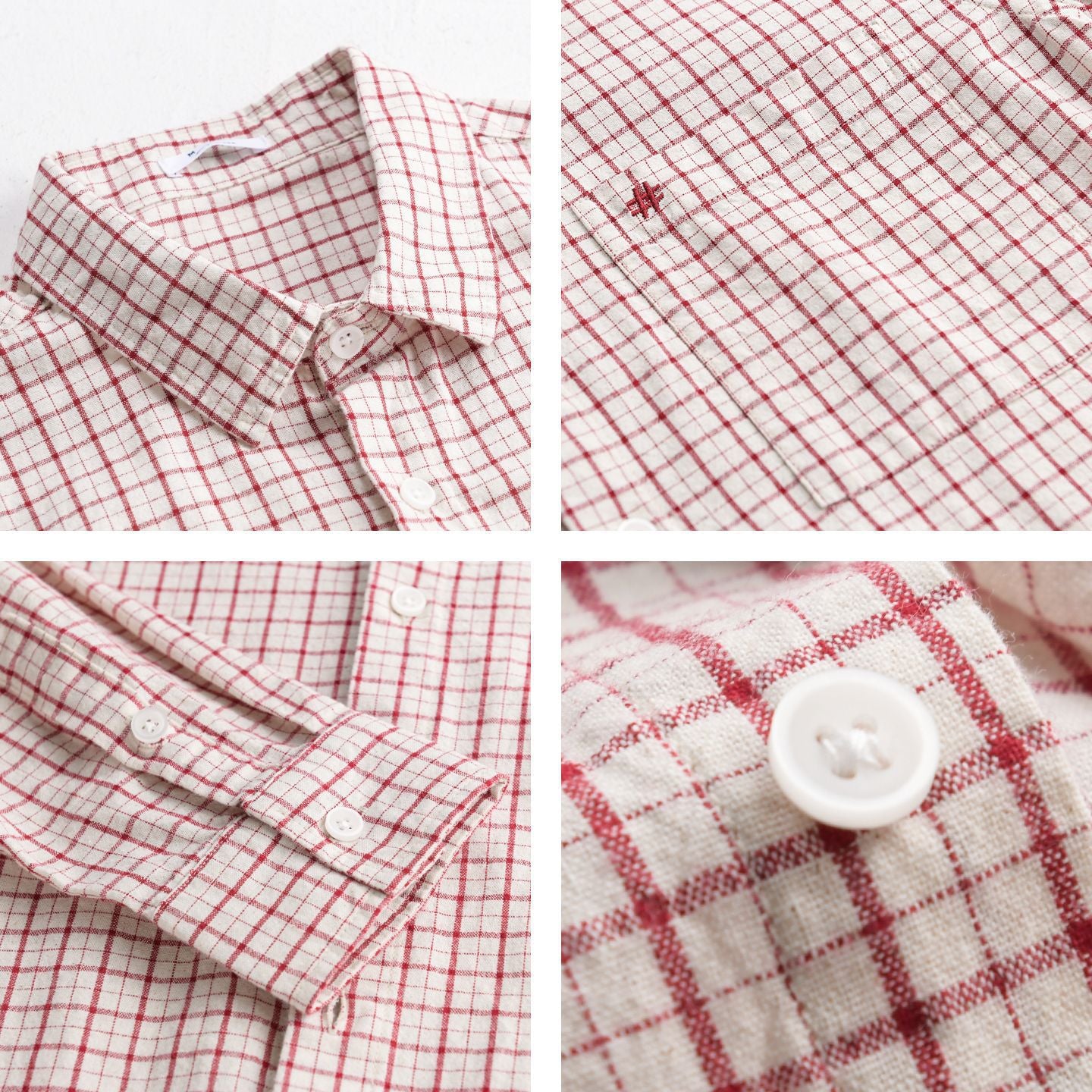 Men's Checked Lightweight Cotton Shirt with Chest Pocket and Relaxed Fit Chichicherry