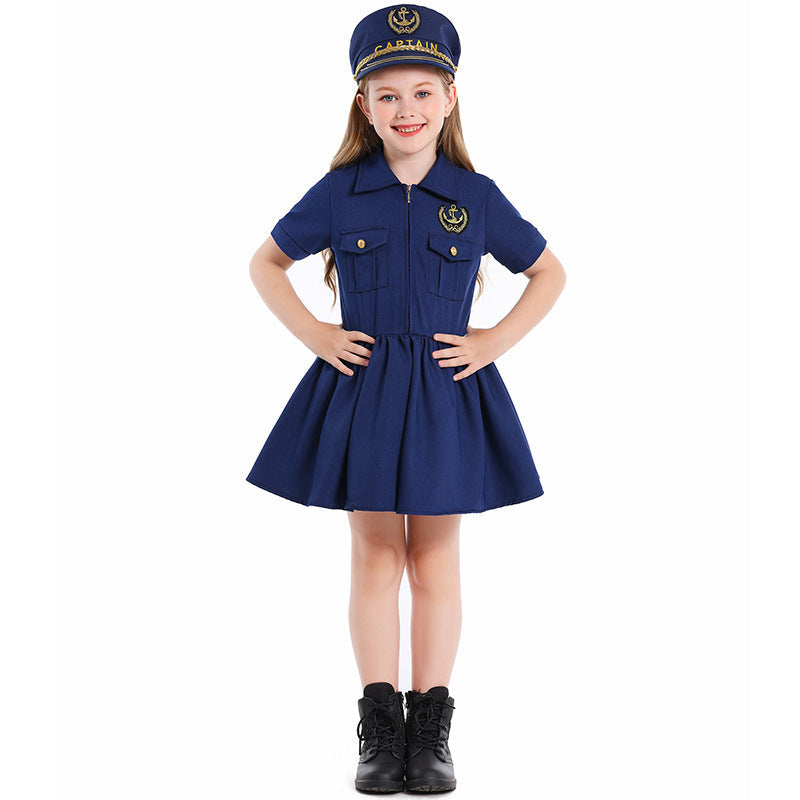 Girl Police Costume with Dress and Cap Chichicherry