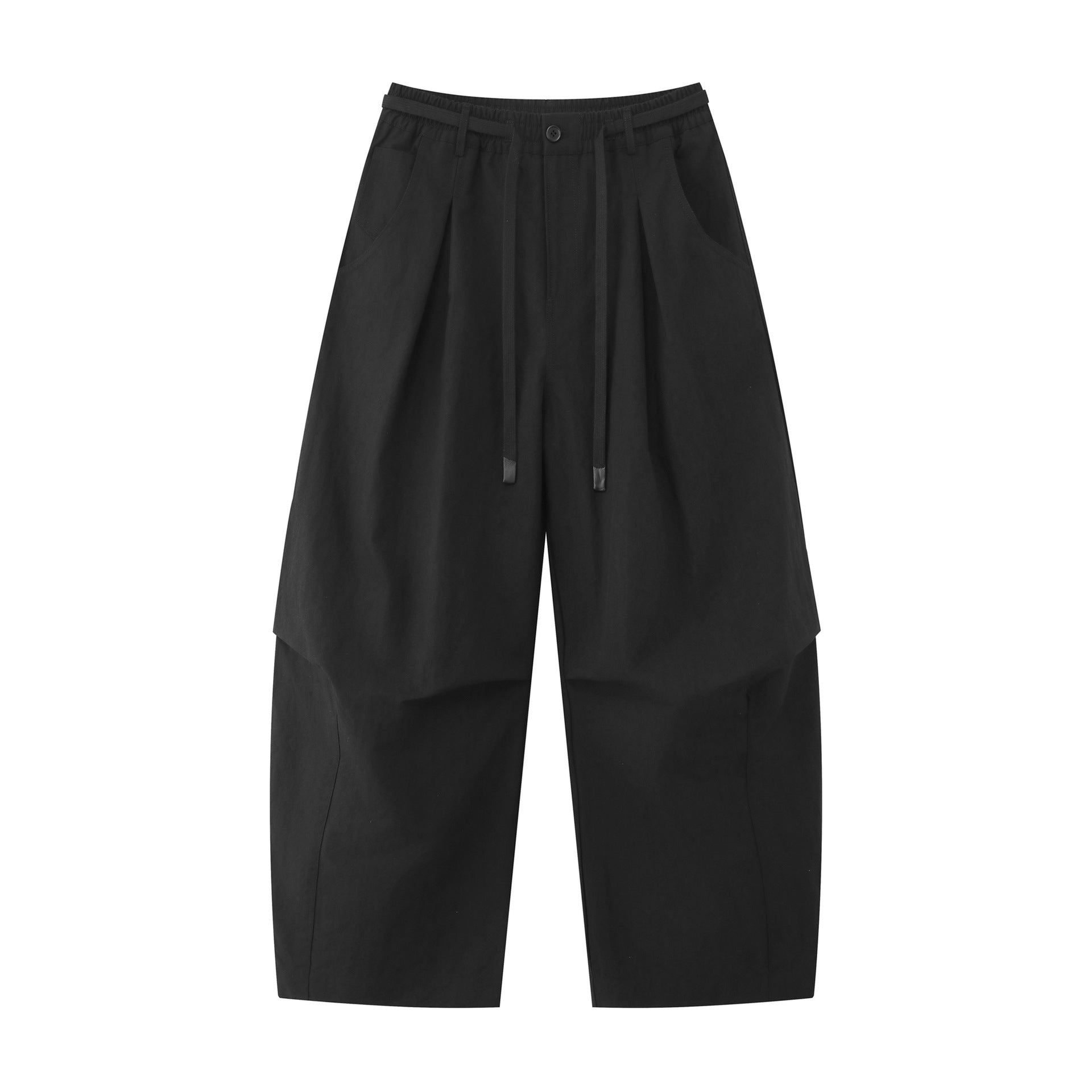 Women's wide culotte trousers with high waist, pleats and drawstring Chichicherry