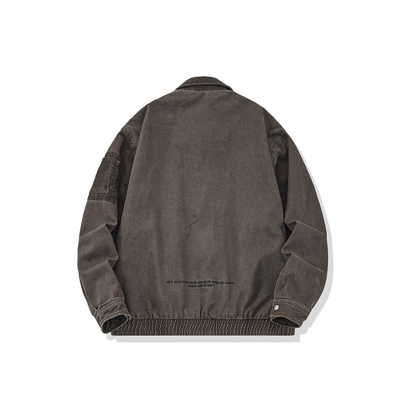 Men's canvas bomber jacket in vintage look with raglan sleeves and elastic hem Chichicherry