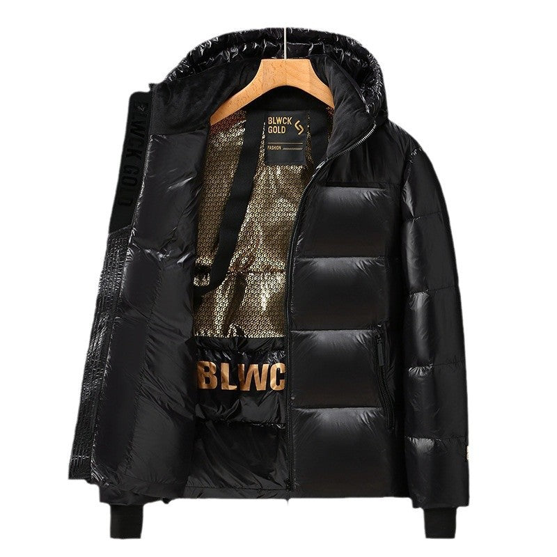 Unisex Glossy Quilted Parka with Metallic Lining and Carry Straps Chichicherry