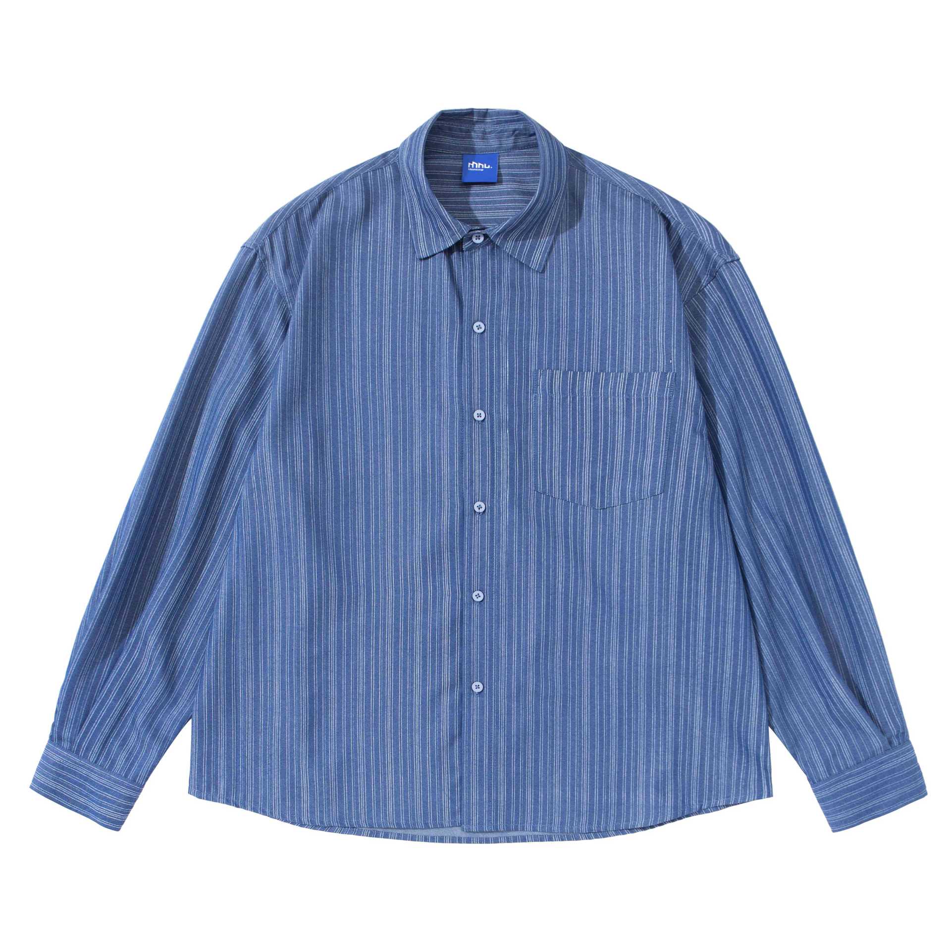 Unisex Striped Oversized Shirt in Boxy Cut Chichicherry