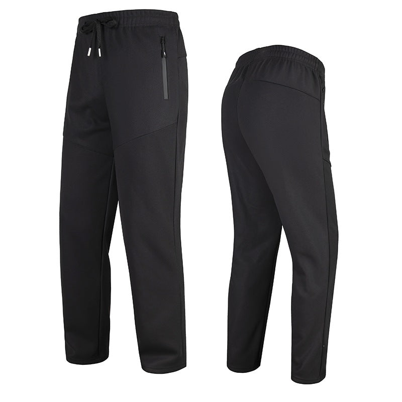 Men's Athletic Casual Jogging Pants with Elastic Waistband, Zipper Pocket & Ergonomic Seams Chichicherry