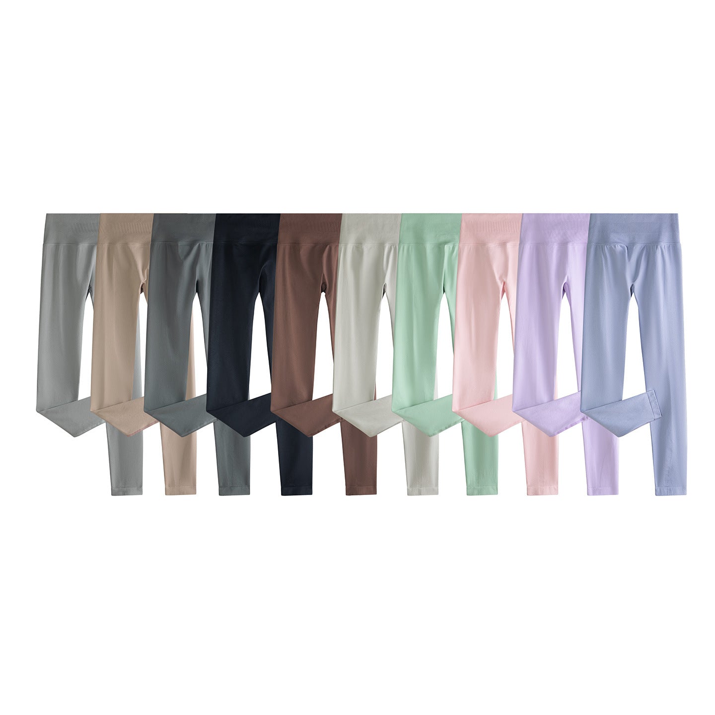 Women's Seamless High-Waist Leggings with Wide Comfort Waistband Chichicherry