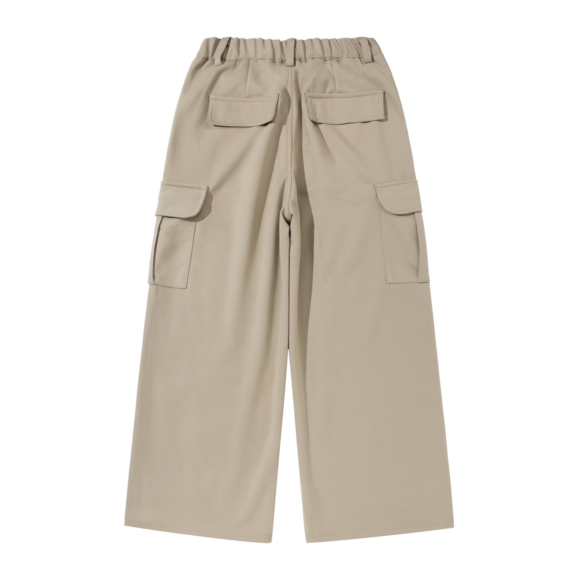 Women's Cropped Cargo Pants with Wide Legs and Patch Pockets Chichicherry