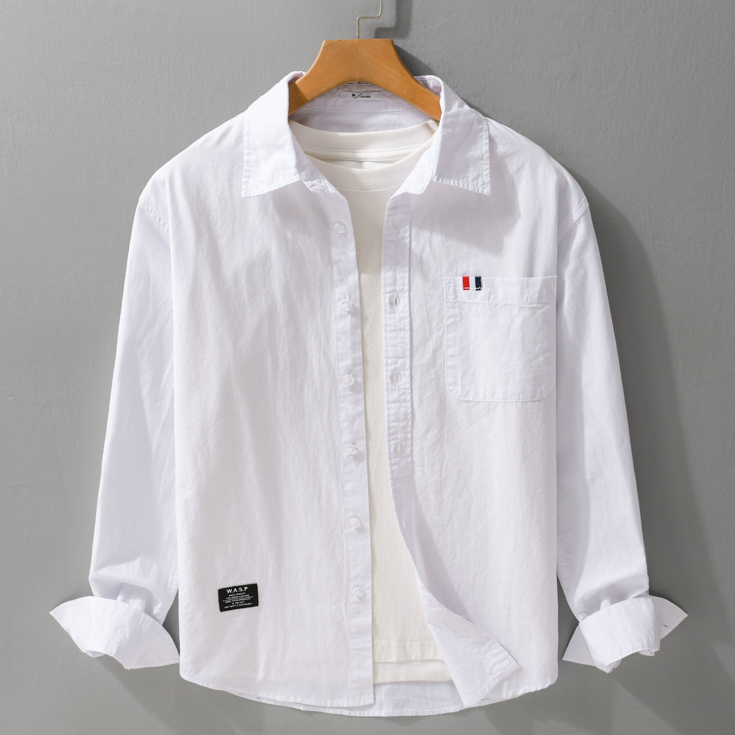 Men's lightweight cotton overshirt in shirt jacket style with chest pocket and soft-touch Chichicherry
