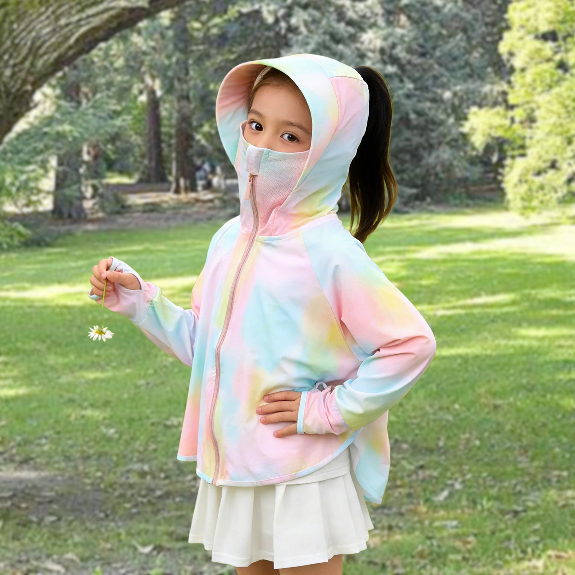 Children's UV protection jacket with hood and breathable material Chichicherry