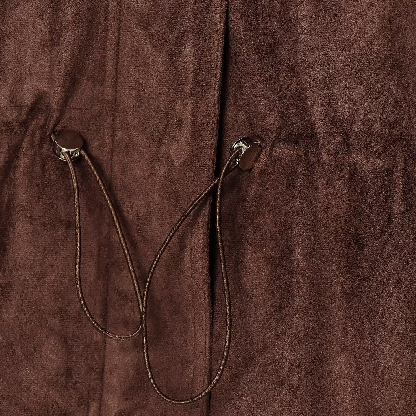 Ladies short jacket in field style made of suede leather look with stand-up collar, chest pockets, and drawstring Chichicherry