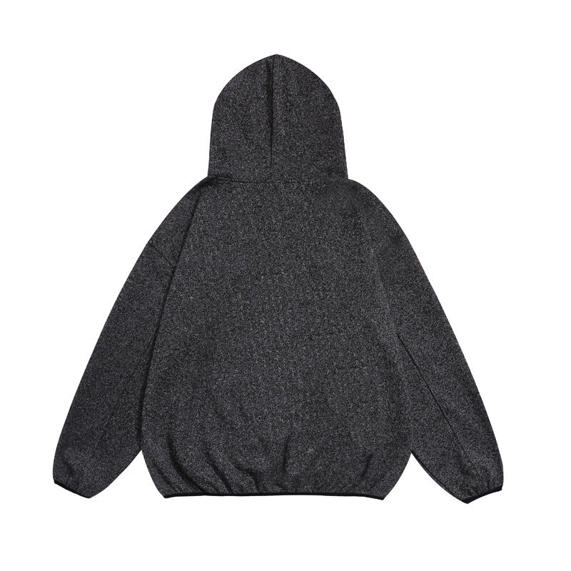 Unisex Cozy Oversized Hoodie with Elastic Hem and Half Zipper Chichicherry