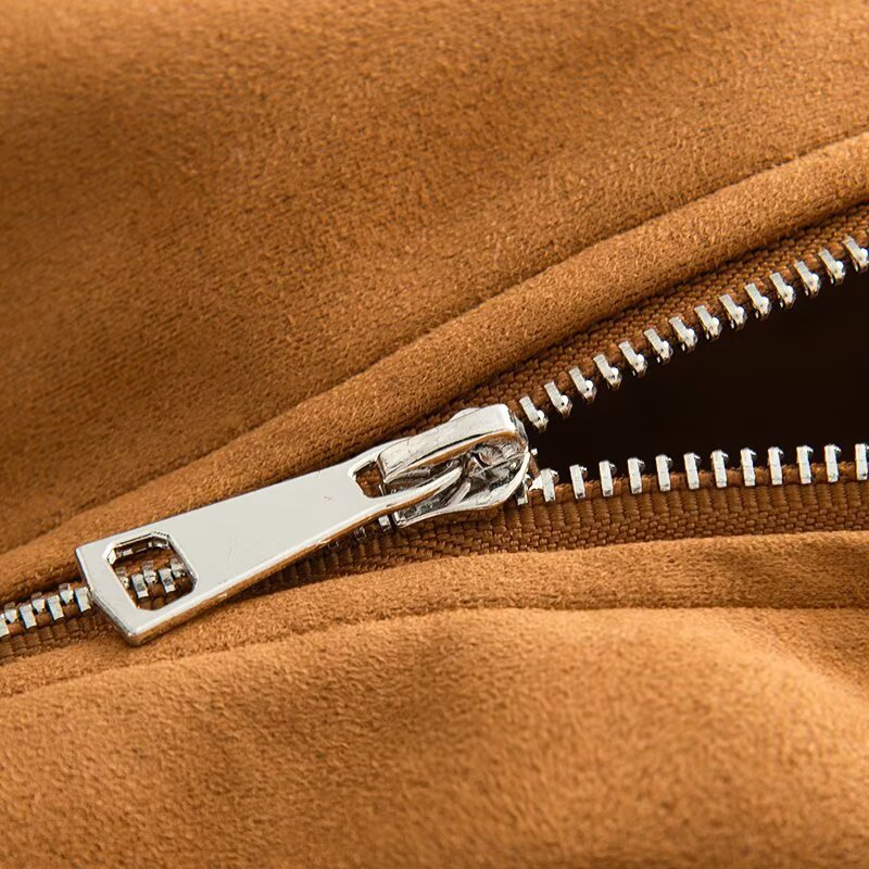 Women's short bomber-style jacket with stand-up collar and asymmetrical snap button placket Chichicherry