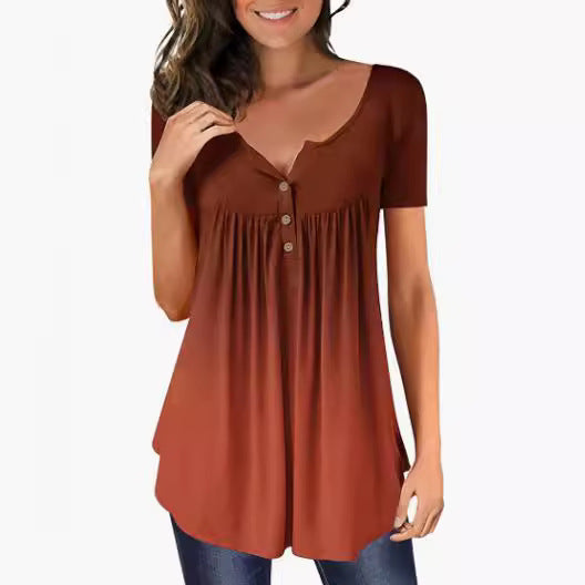Women's Tunic Women's U-Neck Print