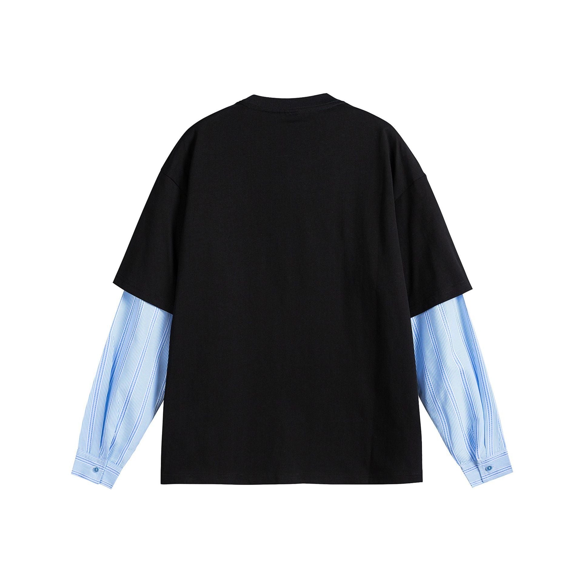 Women's layered look T-shirt with integrated shirt sleeves and oversized print Chichicherry