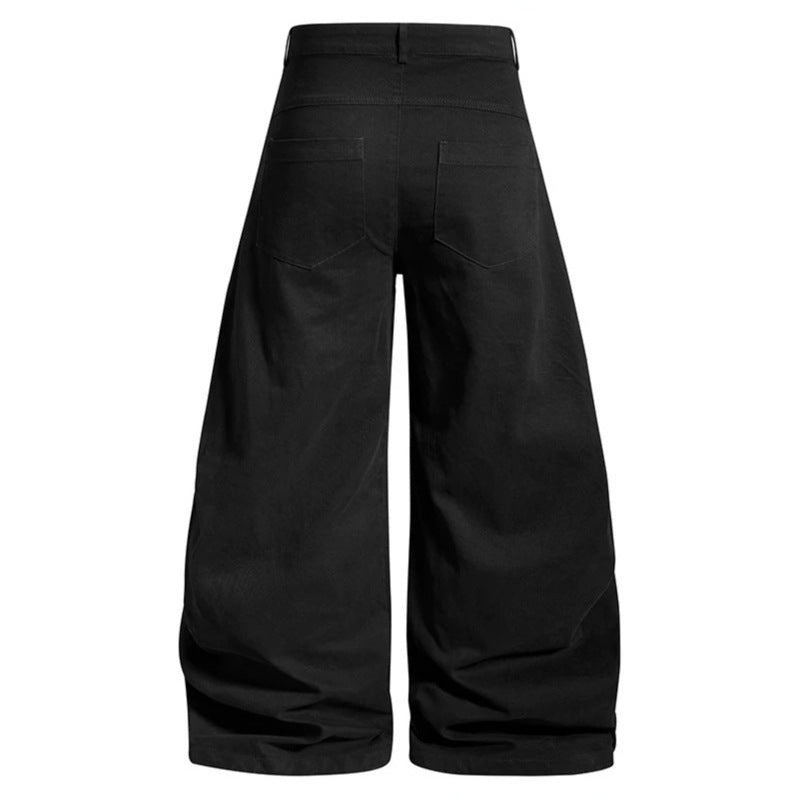 Women's Loose Balloon Cargo Pants with Draping and Metal Closure Details Chichicherry