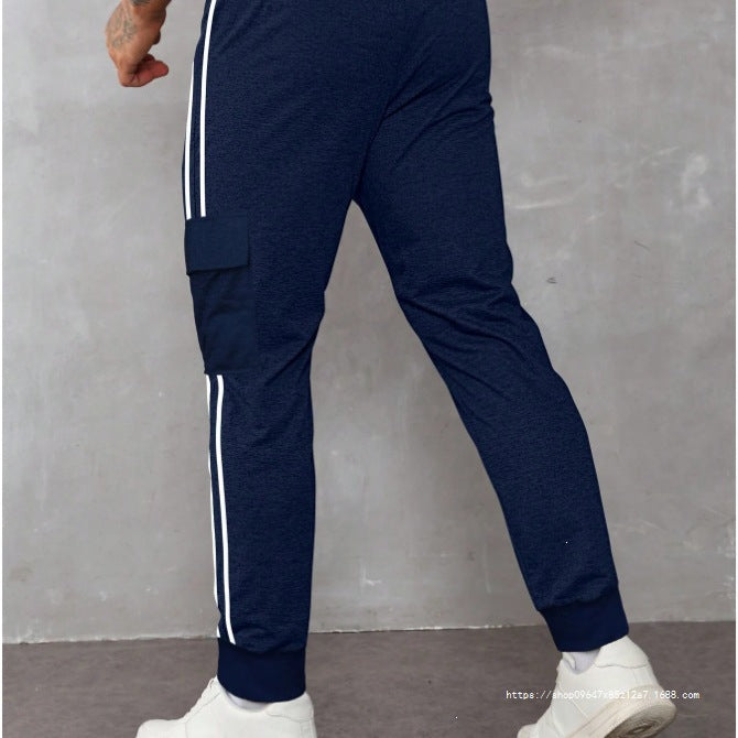 Men's utility jogging pants with a kangaroo pocket and wide cords Chichicherry