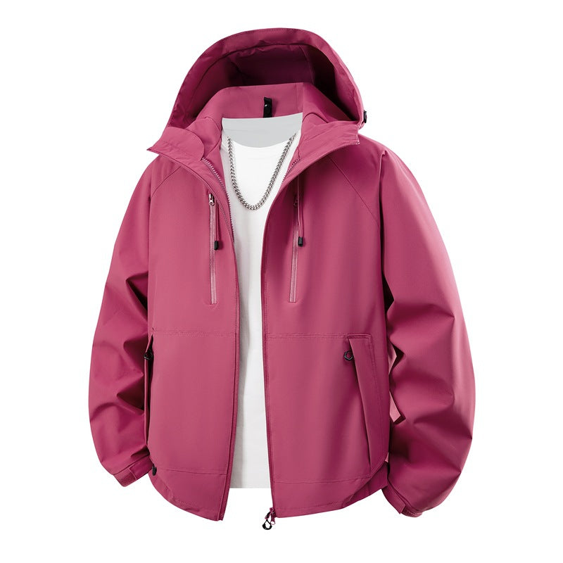 Men's hooded softshell jacket with water-repellent membrane, adjustable hood & utility pockets Chichicherry