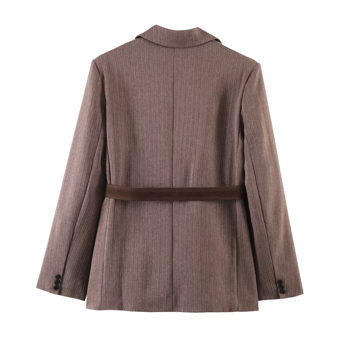 Ladies Tailored Pinstripe Blazer with Removable Belt Chichicherry