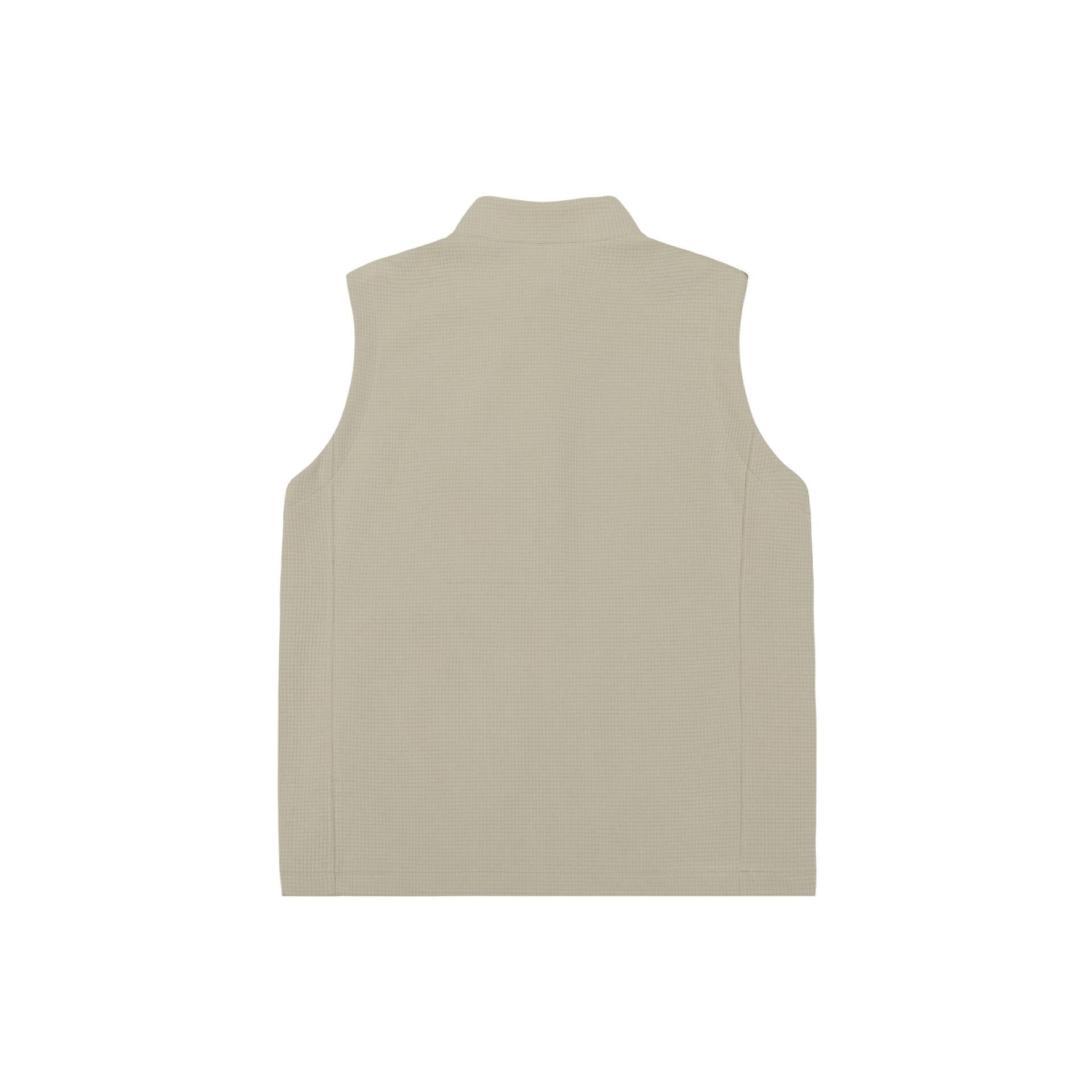Women's sleeveless knitted vest with stand-up collar and full-length zipper Chichicherry