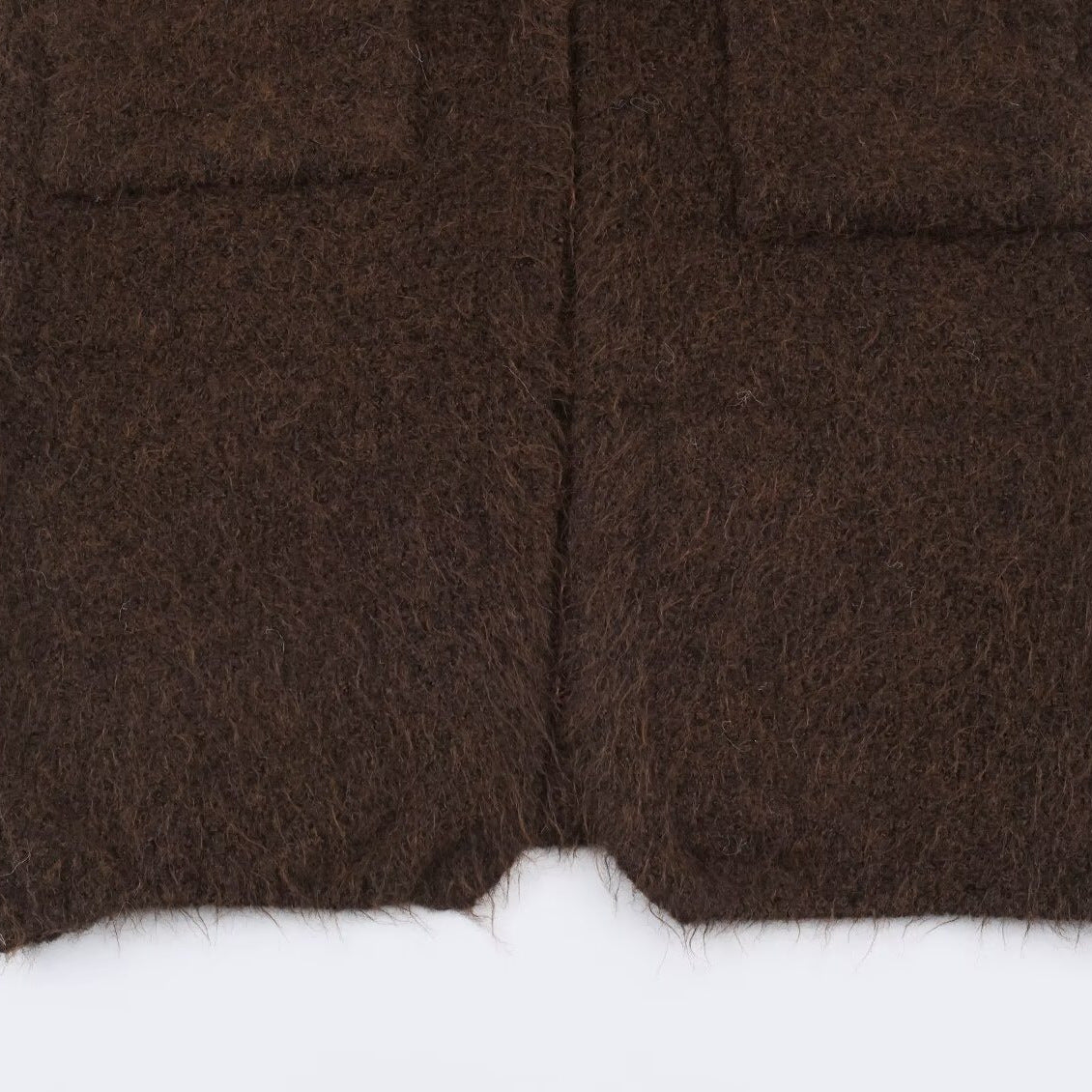 Women's Oversized Knit Coat with V-Neck, Cozy Boucle Look and Patch Pockets Chichicherry