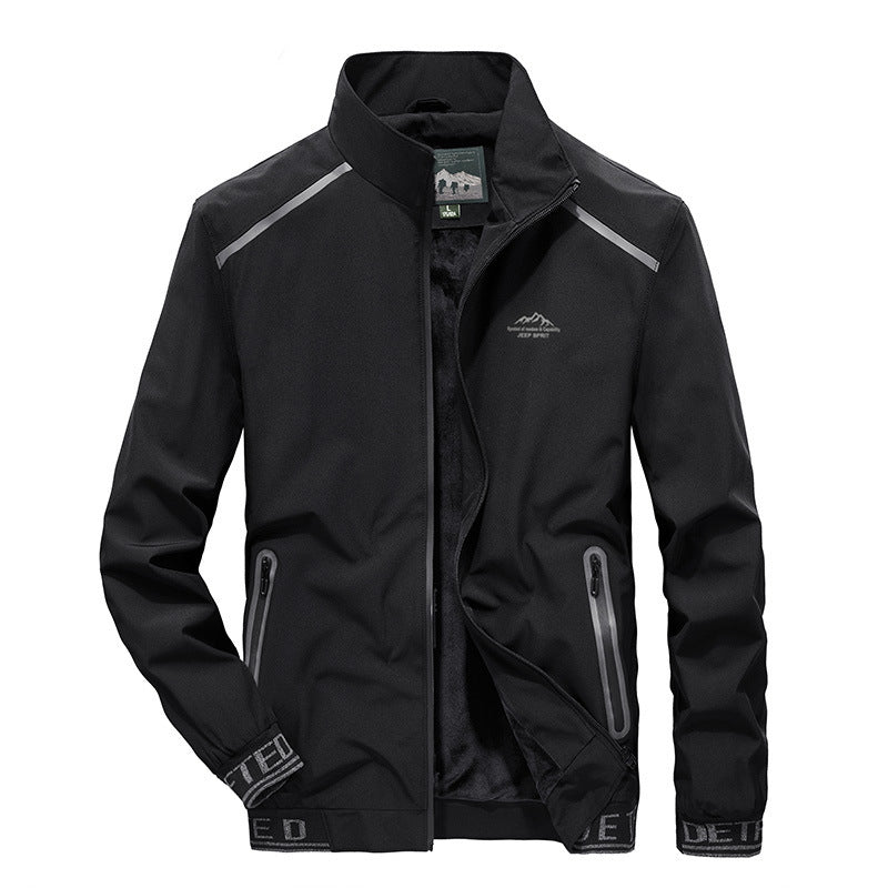Men's softshell training jacket with fleece lining, reflective inserts and windproof membrane Chichicherry