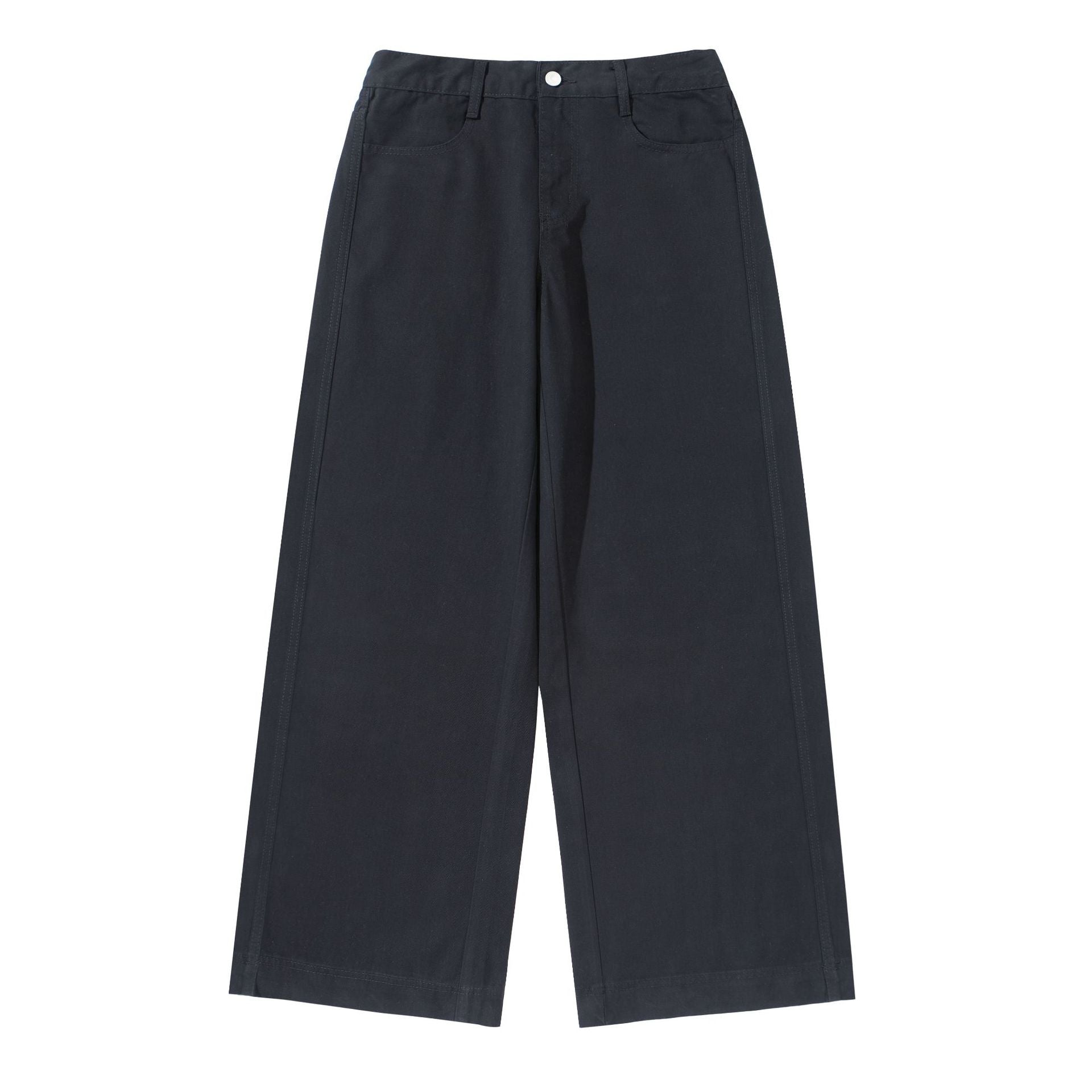 Women's High-Waist Culotte Pants made of Cotton Twill with Continuous Center Seam Chichicherry