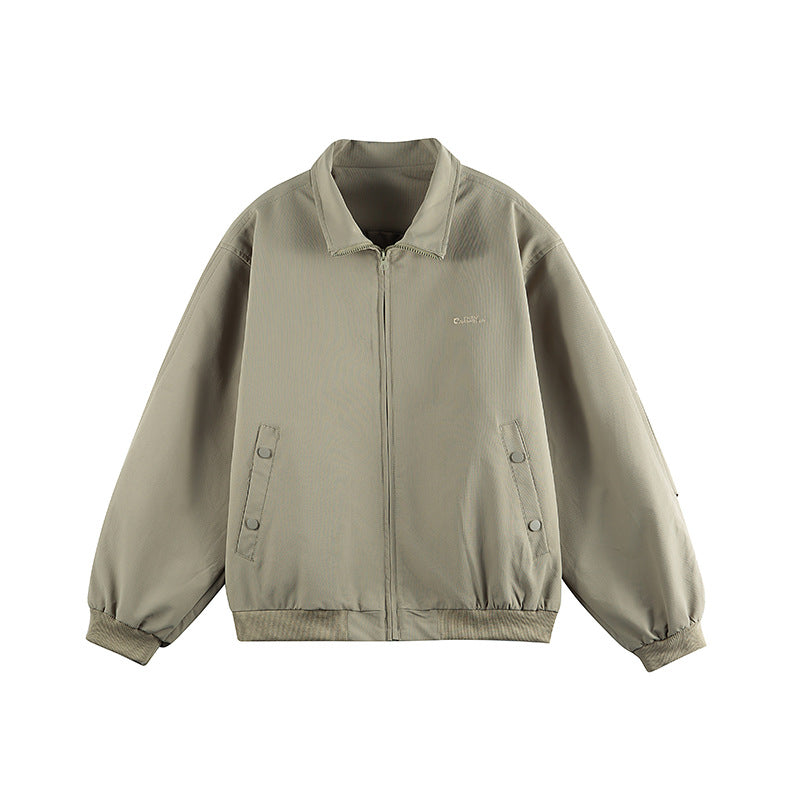 Unisex Oversize Utility Bomber Jacket with concealed zipper and elastic cuffs Chichicherry
