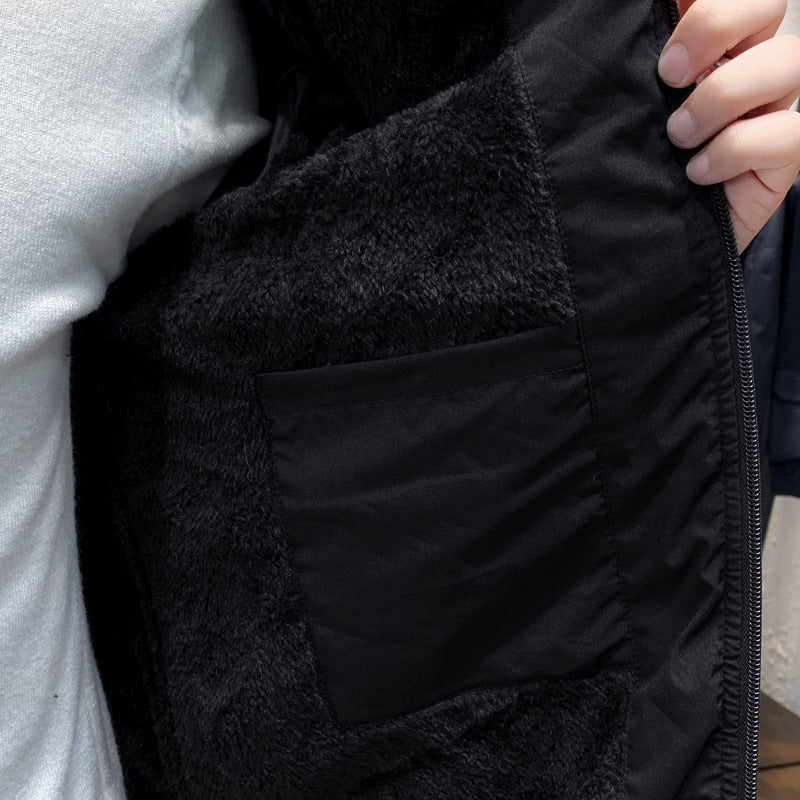 Men's quilted hooded jacket in slim fit with diamond quilting and thermal insulation Chichicherry