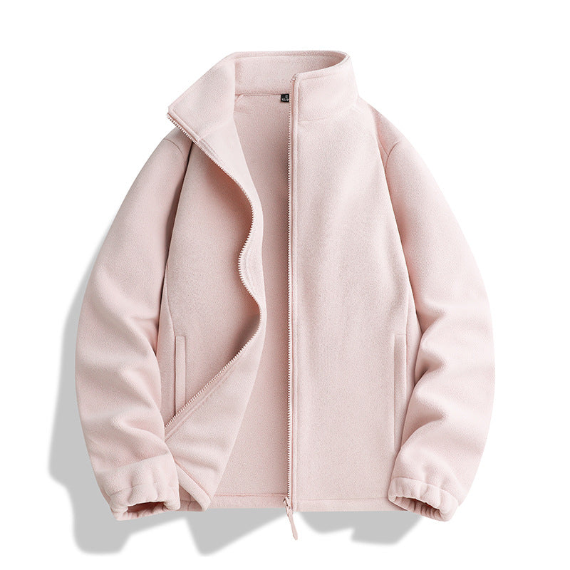 Unisex fleece jacket with standing collar, full-length zipper and elastic cuffs Chichicherry