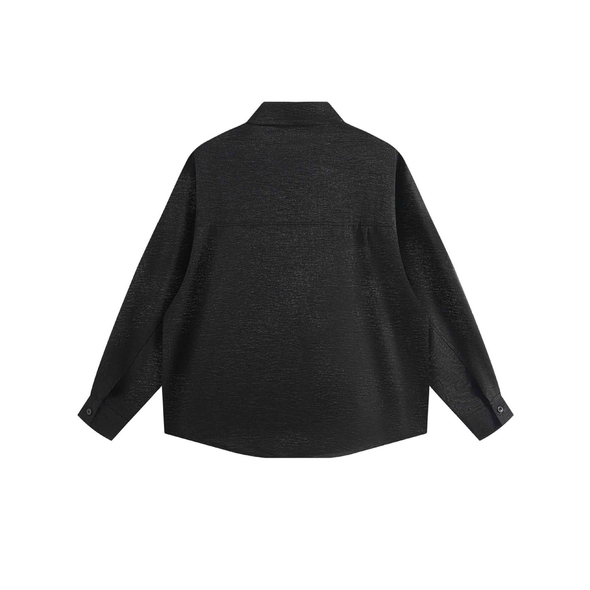 Women’s oversized shirt blouse made of textured cotton blend with tuck pleats Chichicherry