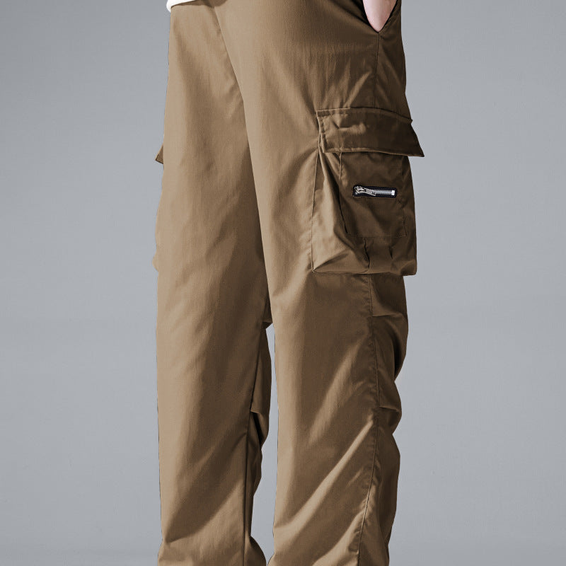 Men's cargo jogging pants with multi pockets and drawstring waistband Chichicherry