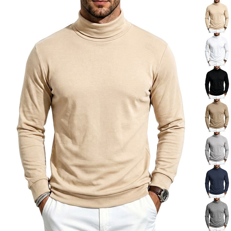 Men's fine roll-neck sweater made of cotton blend with slim fit Chichicherry