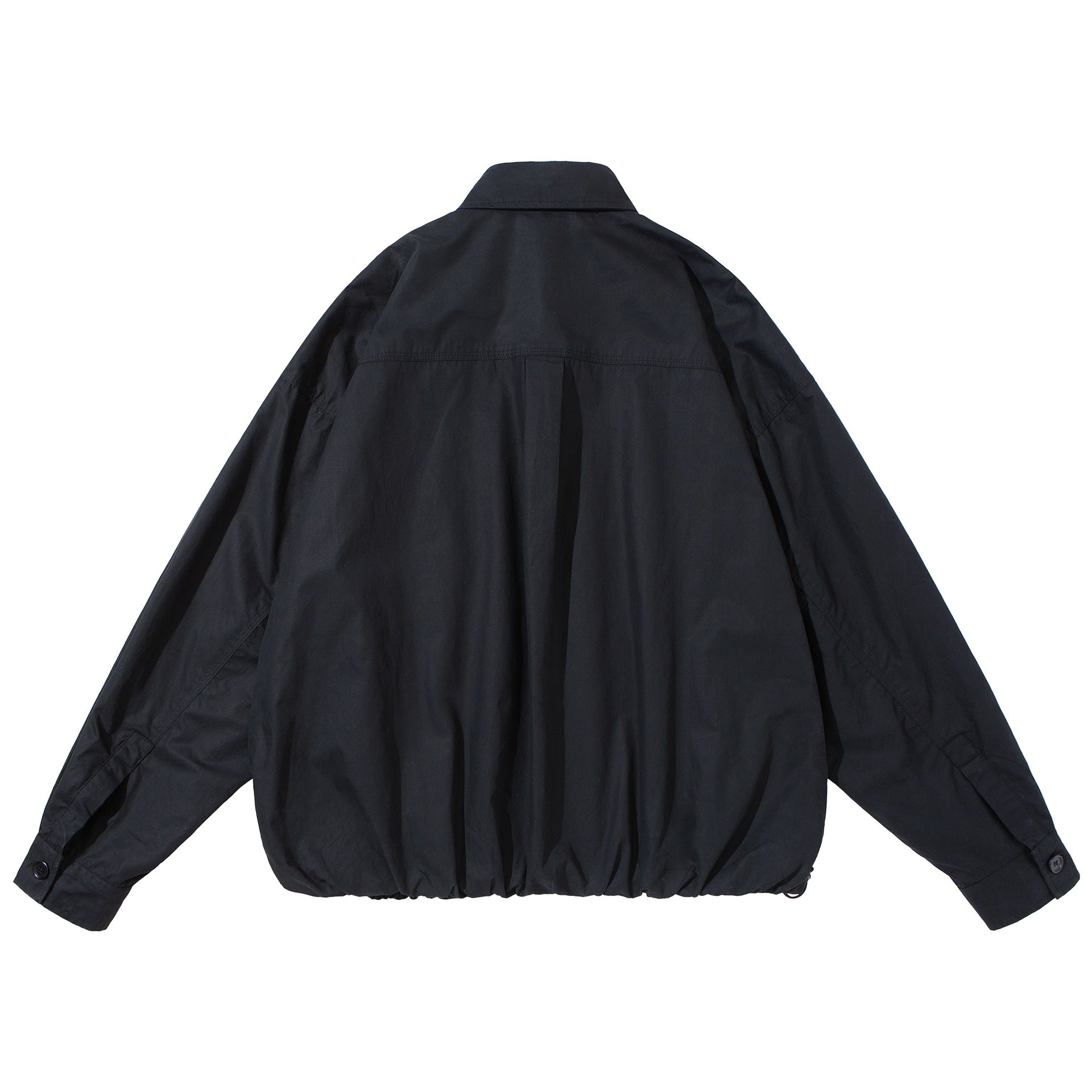 Unisex Loose fitting overshirt jacket made of cotton blend with drawstring hem and chest pocket Chichicherry