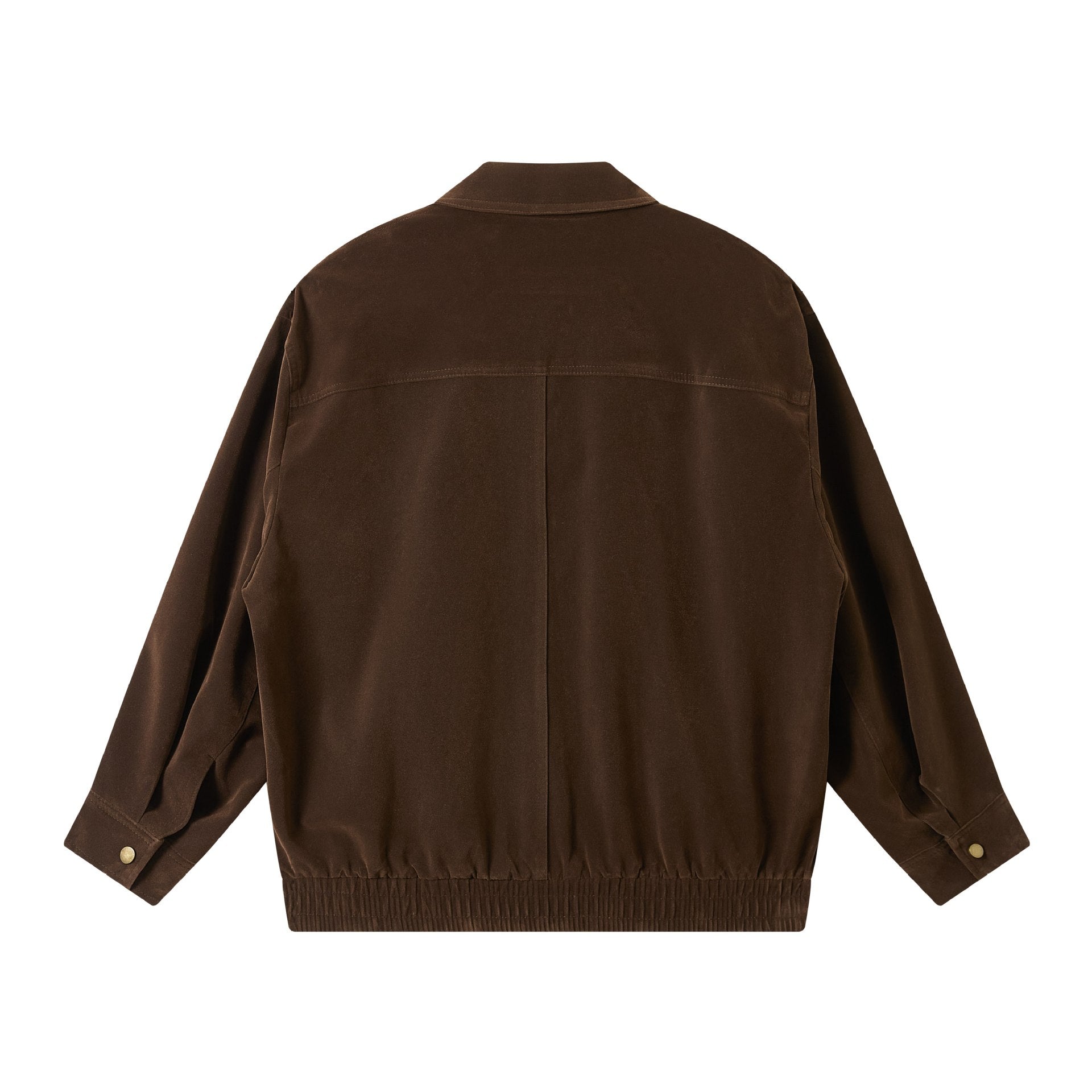 Men's short cut suede look blouson with elastic hem and flap pockets Chichicherry