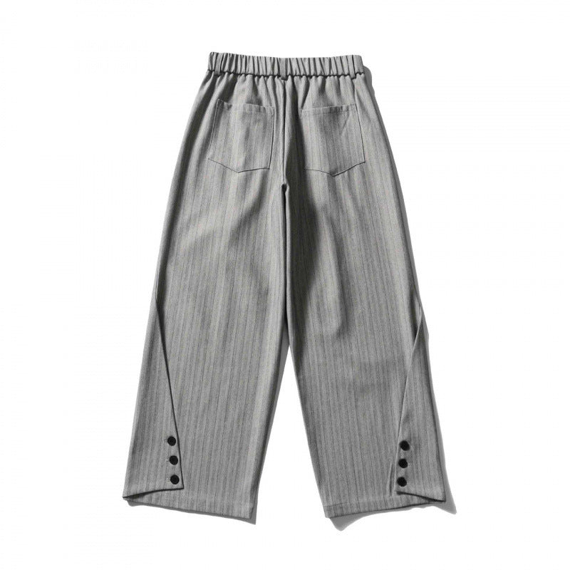 Ladies wide pleat trousers with high waistband, shortened culotte silhouette and elastic back Chichicherry
