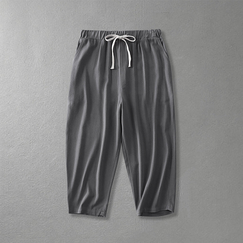 Women's loosely cut leisure pants with elastic waistband and drawstring Chichicherry