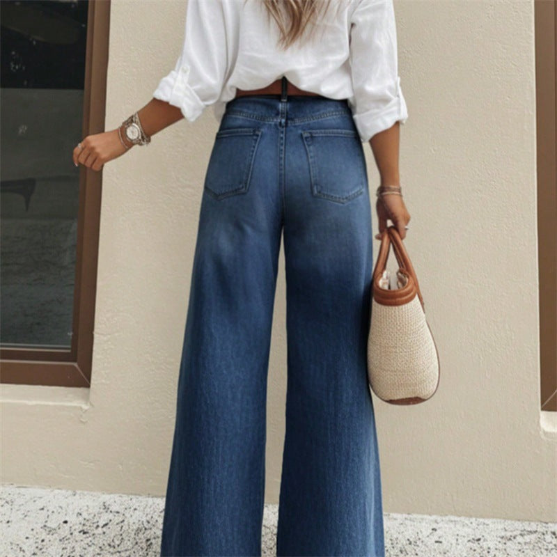 Women's High-Waisted Extra Wide Flare Jeans from Chichicherry