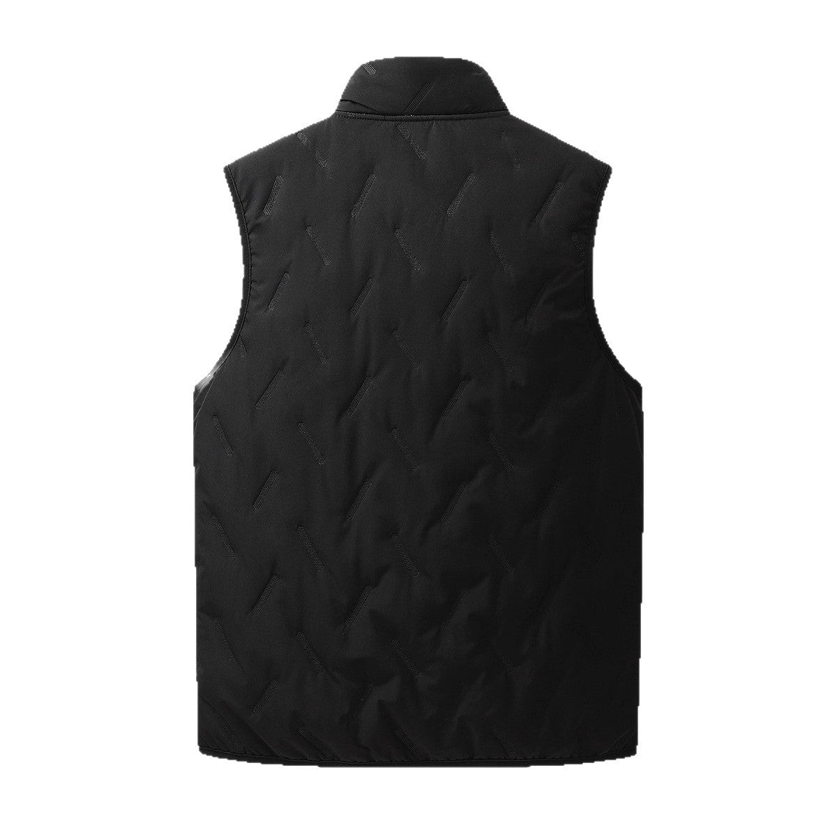 Men's Reversible Thermal Quilted Vest with Warming Teddy Lining & High Neck Stand Collar Chichicherry