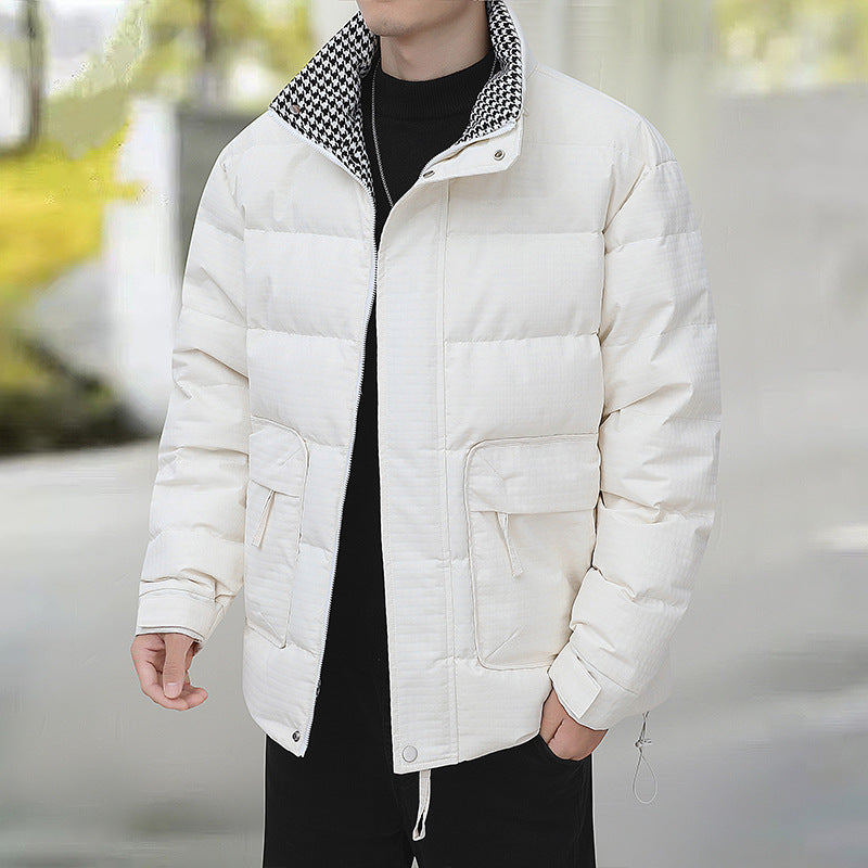 Men's quilted jacket with houndstooth lining and adjustable hem Chichicherry
