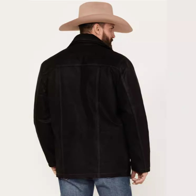 Herren Pilotenjacke mit wärmendem Teddyfutter und markanten Ziernähten Chichicherry