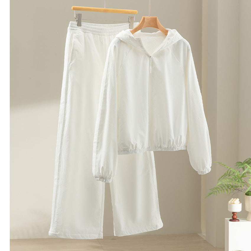 Women's Light Hooded Jacket with Half Zipper, Quilted Lining and Elastic Hem Chichicherry