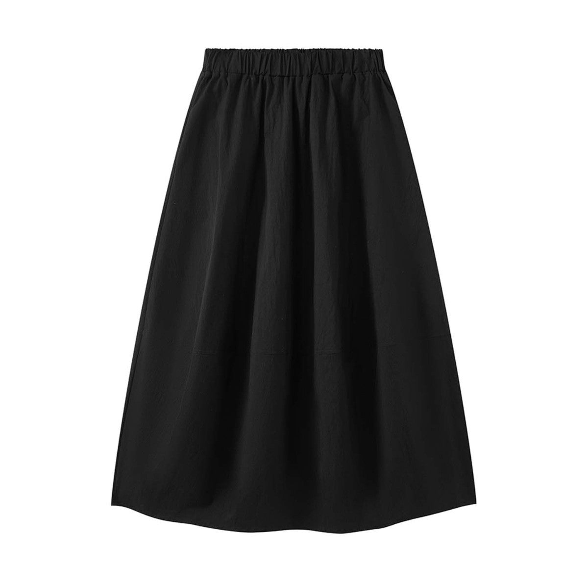 Women's midi skirt with high elastic waistband, flowing wide design and practical side pockets Chichicherry