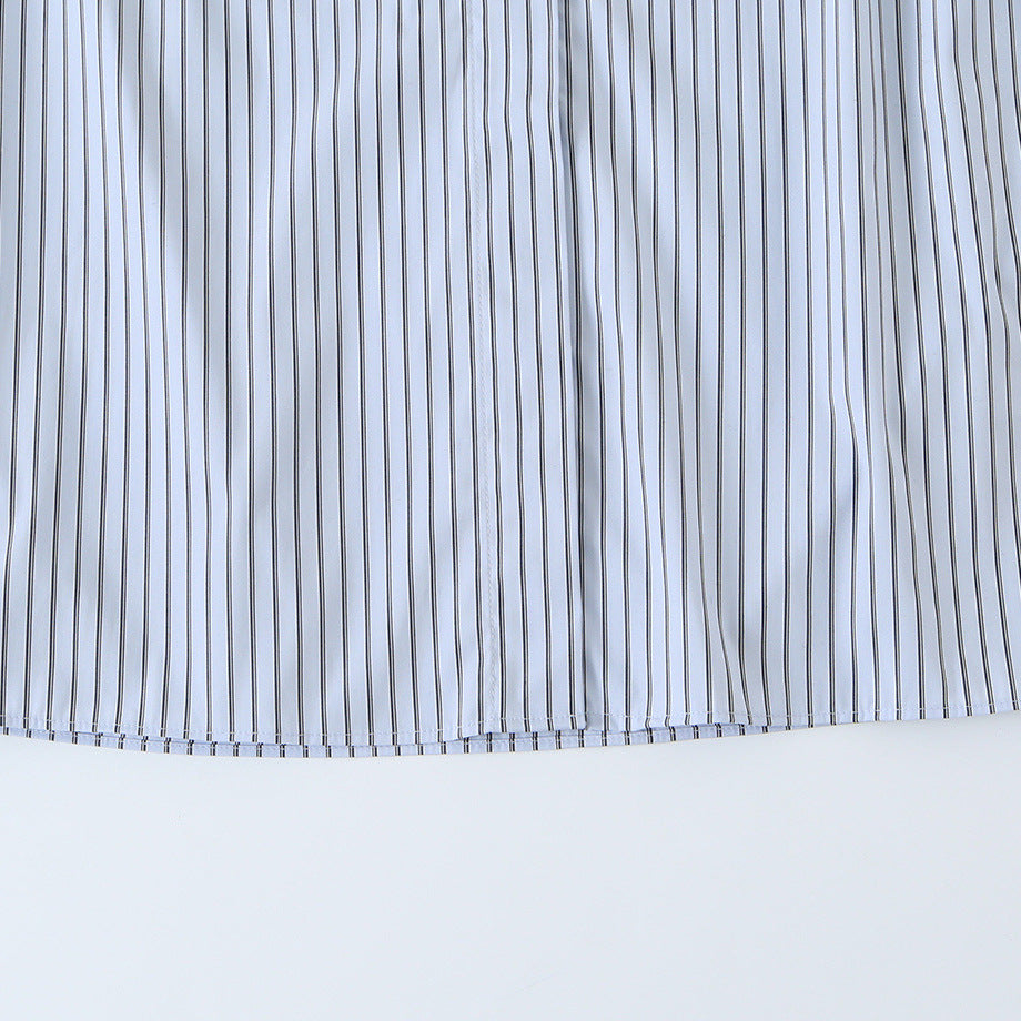 Ladies blouse with tie and concealed button placket Chichicherry